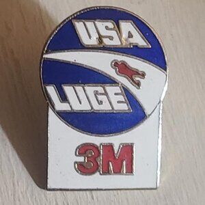3M USA Luge Team Vintage Souvenir Lapel Pin